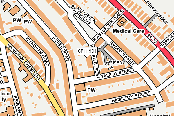 CF11 9DJ map - OS OpenMap – Local (Ordnance Survey)