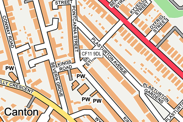 CF11 9DL map - OS OpenMap – Local (Ordnance Survey)