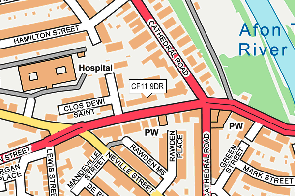 CF11 9DR map - OS OpenMap – Local (Ordnance Survey)