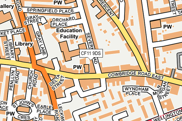 CF11 9DS map - OS OpenMap – Local (Ordnance Survey)