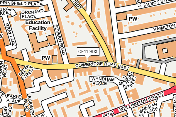 CF11 9DX map - OS OpenMap – Local (Ordnance Survey)