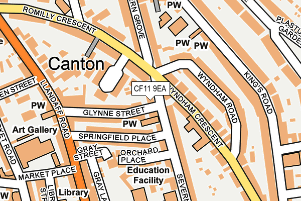 CF11 9EA map - OS OpenMap – Local (Ordnance Survey)