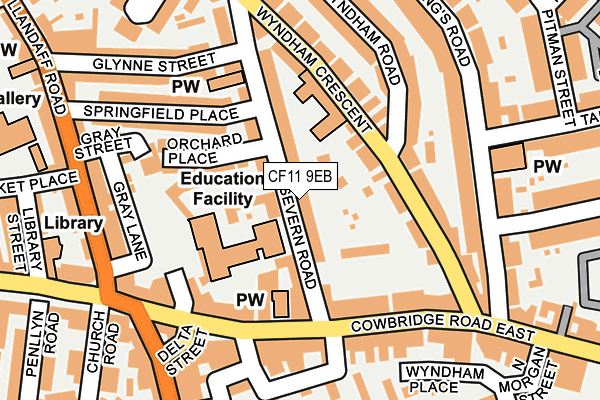 CF11 9EB map - OS OpenMap – Local (Ordnance Survey)