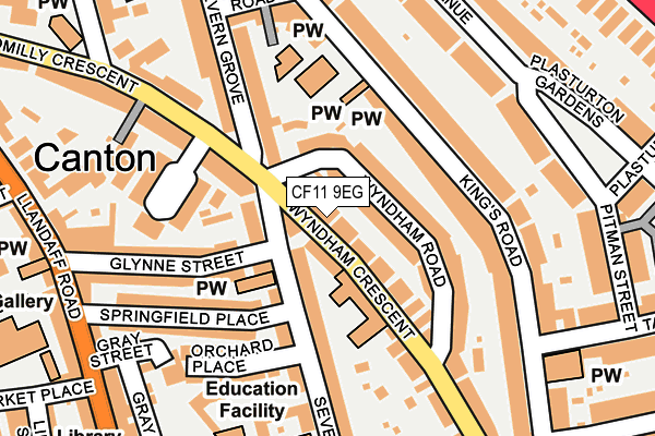 CF11 9EG map - OS OpenMap – Local (Ordnance Survey)