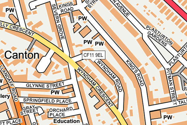 CF11 9EL map - OS OpenMap – Local (Ordnance Survey)