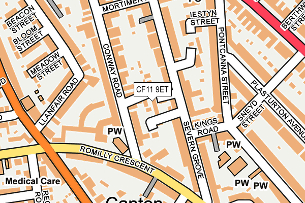 CF11 9ET map - OS OpenMap – Local (Ordnance Survey)
