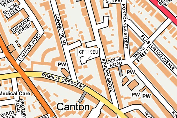 CF11 9EU map - OS OpenMap – Local (Ordnance Survey)