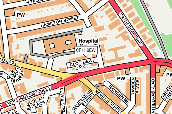 CF11 9EW map - OS OpenMap – Local (Ordnance Survey)