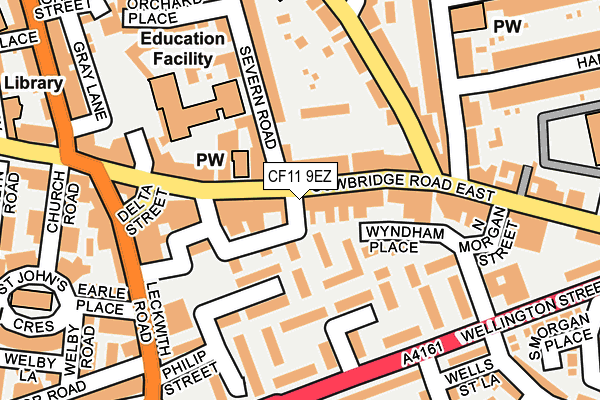 CF11 9EZ map - OS OpenMap – Local (Ordnance Survey)