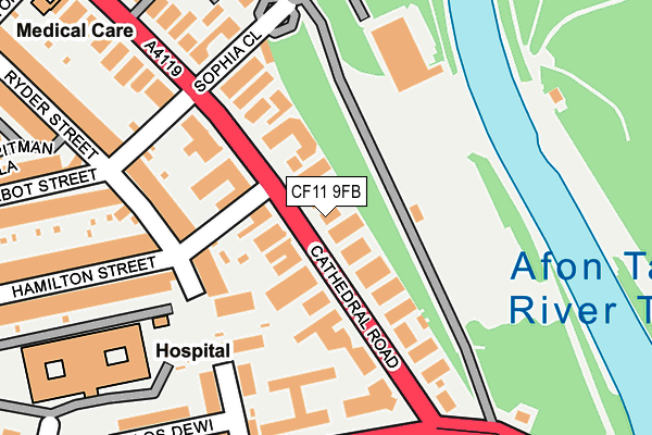 CF11 9FB map - OS OpenMap – Local (Ordnance Survey)