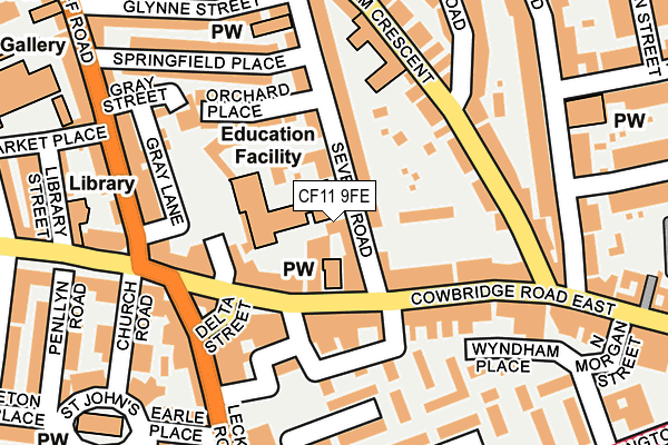 CF11 9FE map - OS OpenMap – Local (Ordnance Survey)