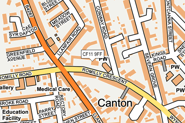 CF11 9FF map - OS OpenMap – Local (Ordnance Survey)