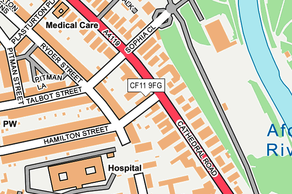 CF11 9FG map - OS OpenMap – Local (Ordnance Survey)