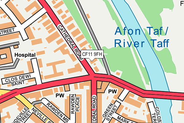 CF11 9FH map - OS OpenMap – Local (Ordnance Survey)