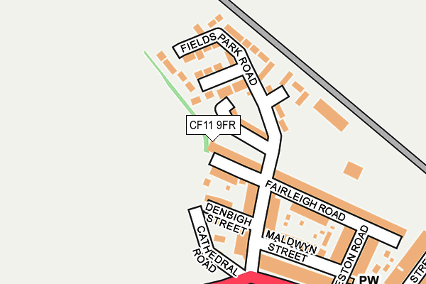 CF11 9FR map - OS OpenMap – Local (Ordnance Survey)