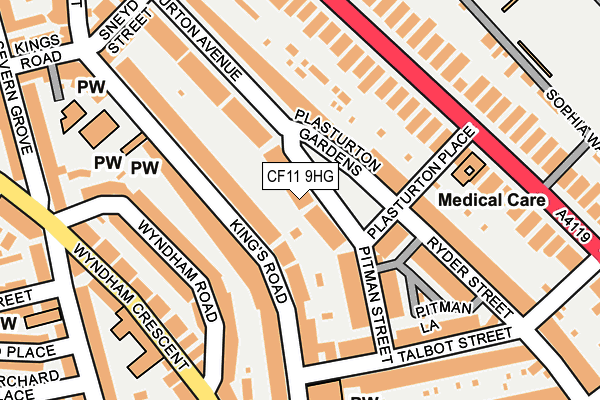 CF11 9HG map - OS OpenMap – Local (Ordnance Survey)