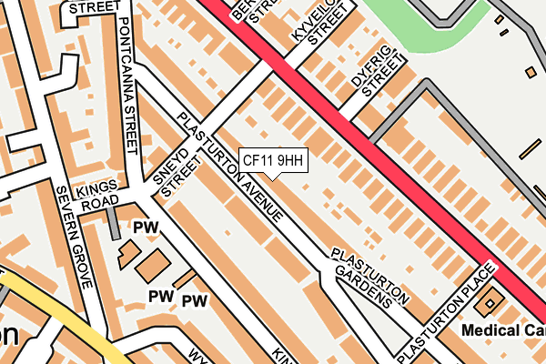 CF11 9HH map - OS OpenMap – Local (Ordnance Survey)