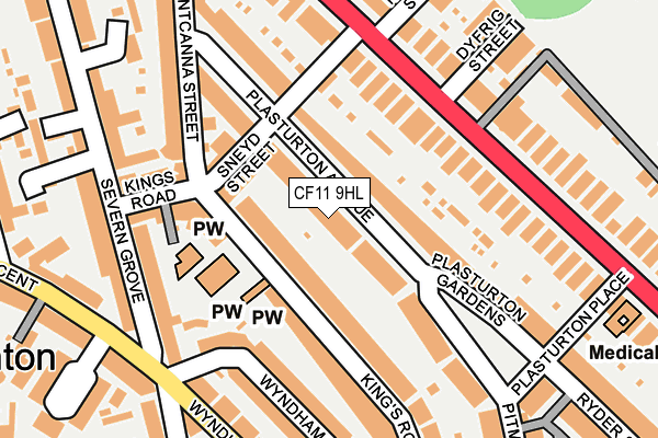CF11 9HL map - OS OpenMap – Local (Ordnance Survey)