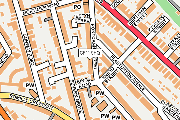CF11 9HQ map - OS OpenMap – Local (Ordnance Survey)