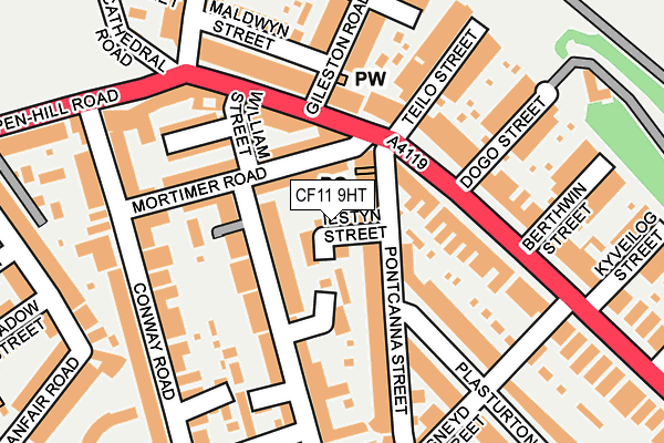CF11 9HT map - OS OpenMap – Local (Ordnance Survey)