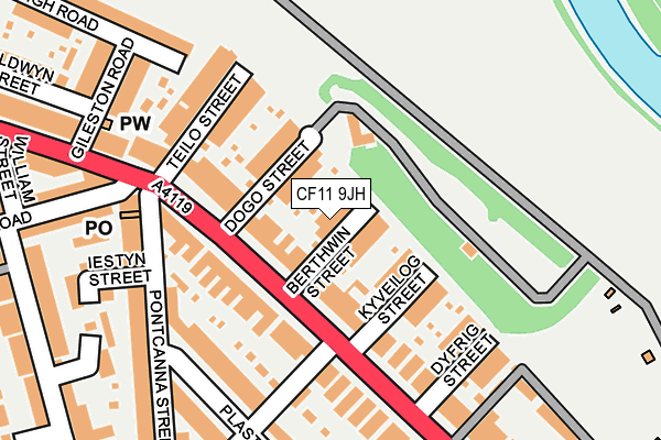 CF11 9JH map - OS OpenMap – Local (Ordnance Survey)