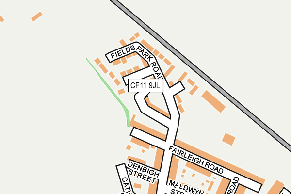 CF11 9JL map - OS OpenMap – Local (Ordnance Survey)