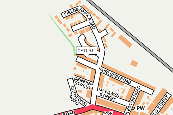 CF11 9JT map - OS OpenMap – Local (Ordnance Survey)