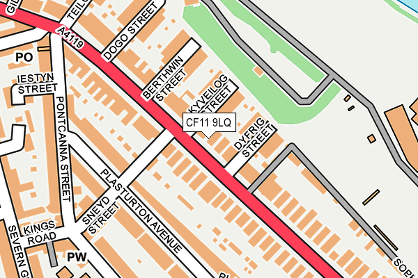 CF11 9LQ map - OS OpenMap – Local (Ordnance Survey)