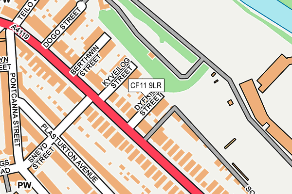 CF11 9LR map - OS OpenMap – Local (Ordnance Survey)