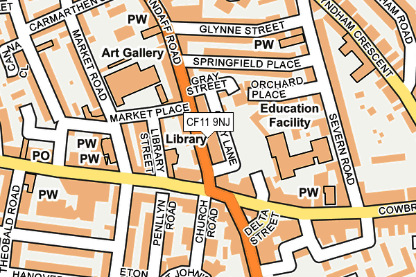 CF11 9NJ map - OS OpenMap – Local (Ordnance Survey)