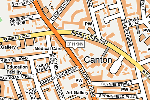 CF11 9NN map - OS OpenMap – Local (Ordnance Survey)