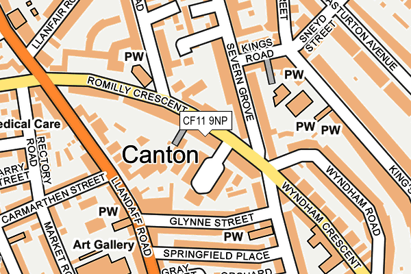 CF11 9NP map - OS OpenMap – Local (Ordnance Survey)