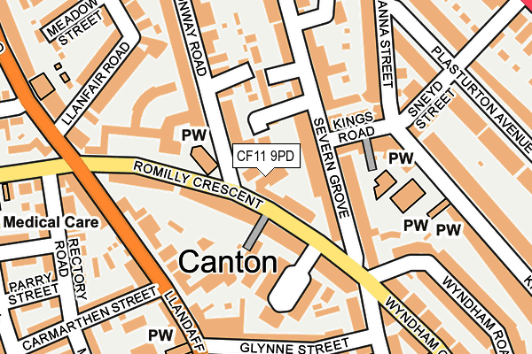 CF11 9PD map - OS OpenMap – Local (Ordnance Survey)