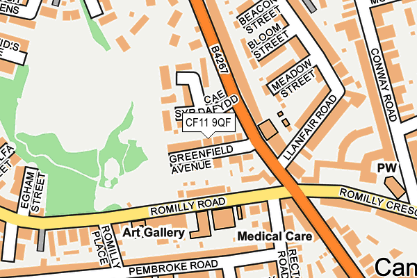 CF11 9QF map - OS OpenMap – Local (Ordnance Survey)