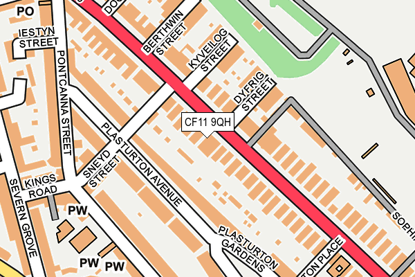 CF11 9QH map - OS OpenMap – Local (Ordnance Survey)