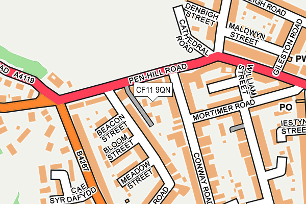 CF11 9QN map - OS OpenMap – Local (Ordnance Survey)