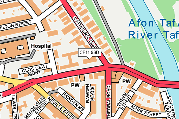 CF11 9SD map - OS OpenMap – Local (Ordnance Survey)