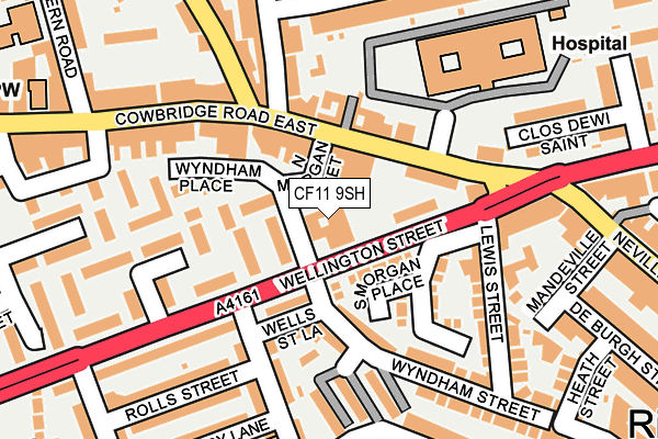 CF11 9SH map - OS OpenMap – Local (Ordnance Survey)