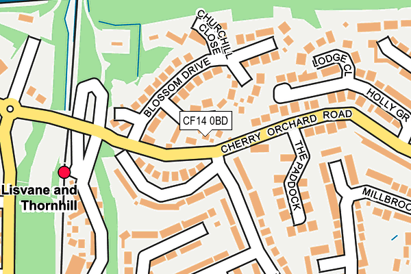 CF14 0BD map - OS OpenMap – Local (Ordnance Survey)