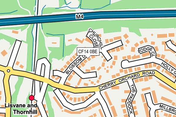 CF14 0BE map - OS OpenMap – Local (Ordnance Survey)