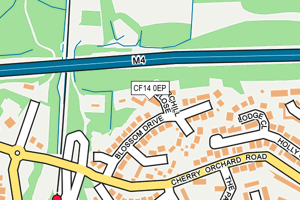 CF14 0EP map - OS OpenMap – Local (Ordnance Survey)