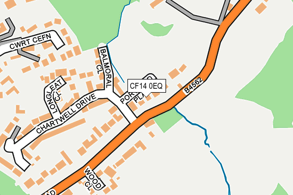 CF14 0EQ map - OS OpenMap – Local (Ordnance Survey)