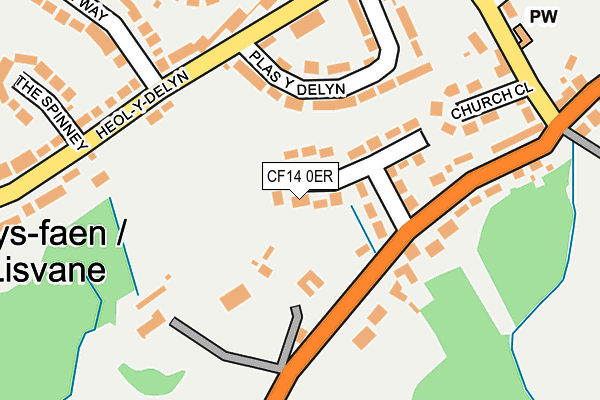 CF14 0ER map - OS OpenMap – Local (Ordnance Survey)