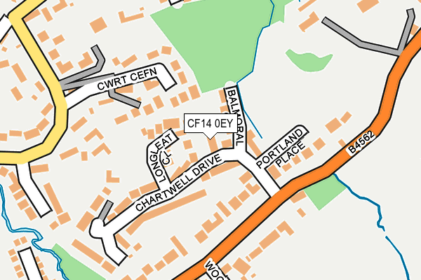 CF14 0EY map - OS OpenMap – Local (Ordnance Survey)