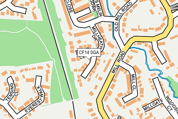 CF14 0GA map - OS OpenMap – Local (Ordnance Survey)