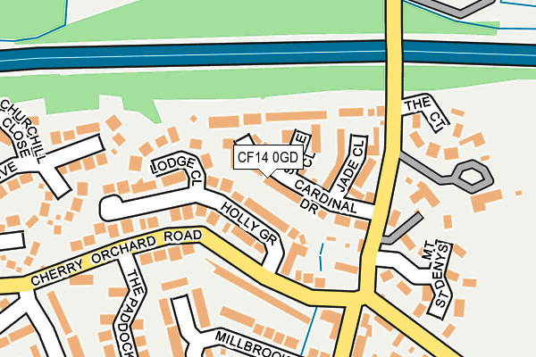 CF14 0GD map - OS OpenMap – Local (Ordnance Survey)