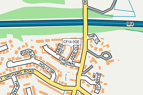 CF14 0GE map - OS OpenMap – Local (Ordnance Survey)