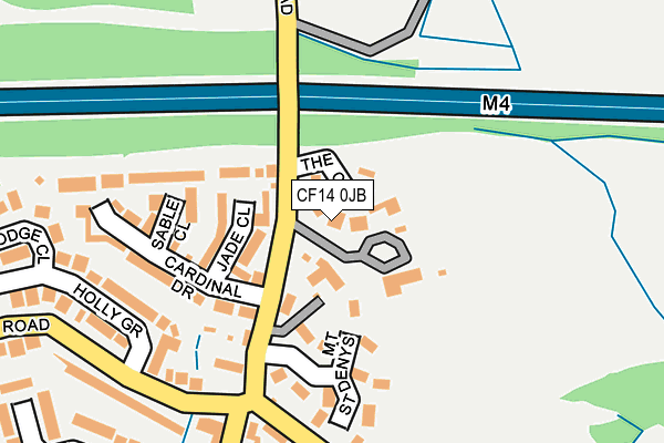 CF14 0JB map - OS OpenMap – Local (Ordnance Survey)