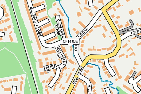 CF14 0JE map - OS OpenMap – Local (Ordnance Survey)