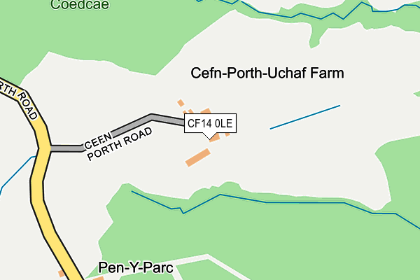 CF14 0LE map - OS OpenMap – Local (Ordnance Survey)